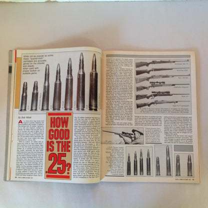 Vintage Oct 1987 Guns & Ammo Magazine The 9mm Flood Army Riflemen Airgun Ammo Shotgun Slugs