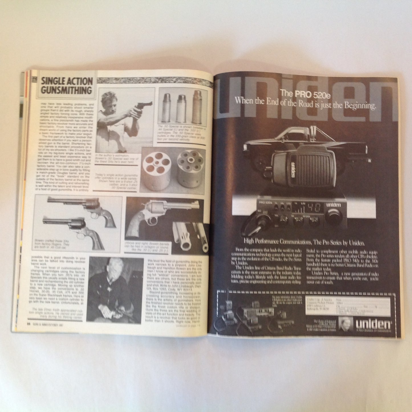 Vintage Oct 1987 Guns & Ammo Magazine The 9mm Flood Army Riflemen Airgun Ammo Shotgun Slugs