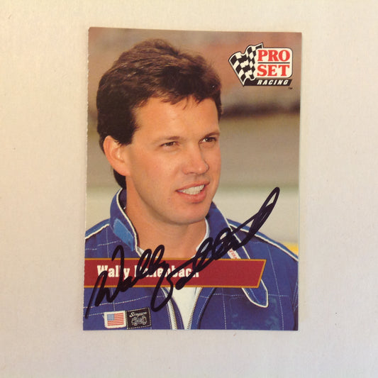 Vtg 1991 Pro Set Racing Signed Card Wally Dallenbach Driver NASCAR Autographed