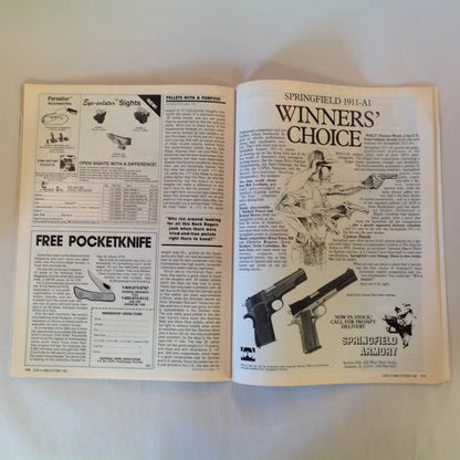 Vintage Oct 1987 Guns & Ammo Magazine The 9mm Flood Army Riflemen Airgun Ammo Shotgun Slugs