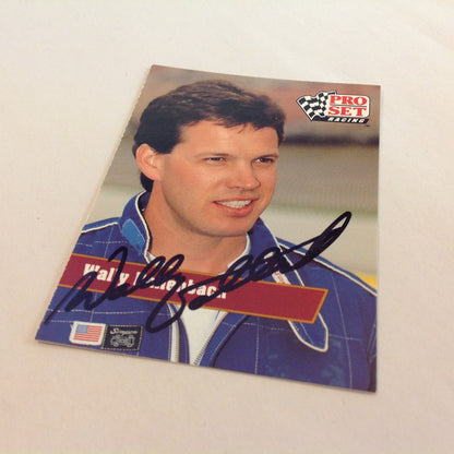 Vtg 1991 Pro Set Racing Signed Card Wally Dallenbach Driver NASCAR Autographed