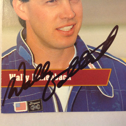 Vtg 1991 Pro Set Racing Signed Card Wally Dallenbach Driver NASCAR Autographed