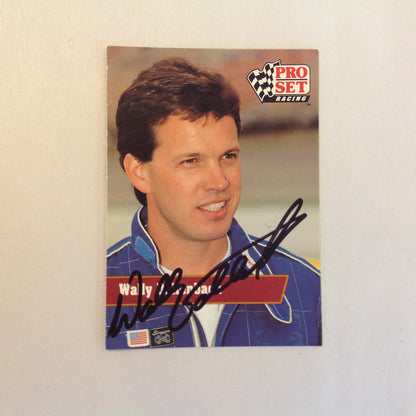 Vtg 1991 Pro Set Racing Signed Card Wally Dallenbach Driver NASCAR Autographed