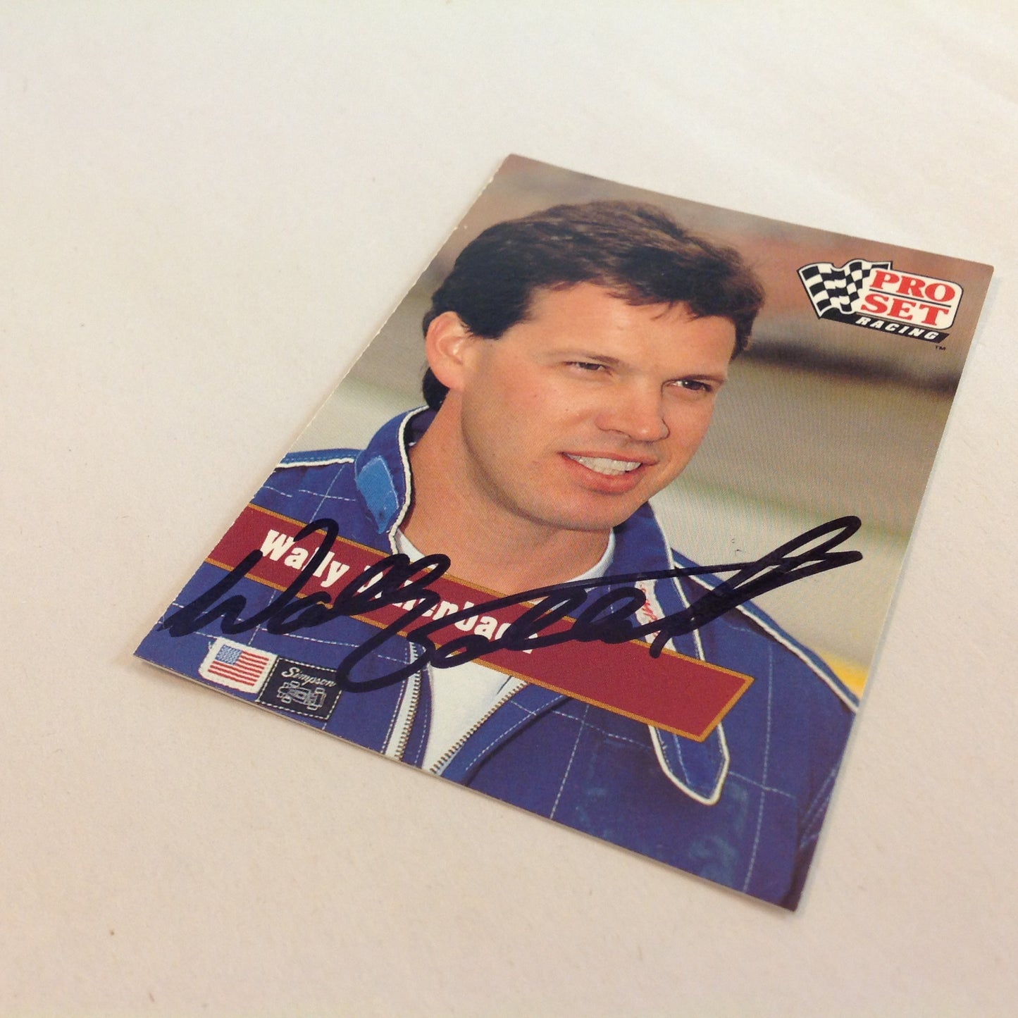 Vtg 1991 Pro Set Racing Signed Card Wally Dallenbach Driver NASCAR Autographed