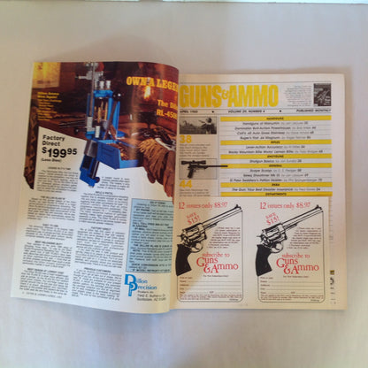 Vintage Apr 1985 Guns & Ammo Magazine New Challenge .45 Auto Lever-Action Accuracy Shotgun Basics