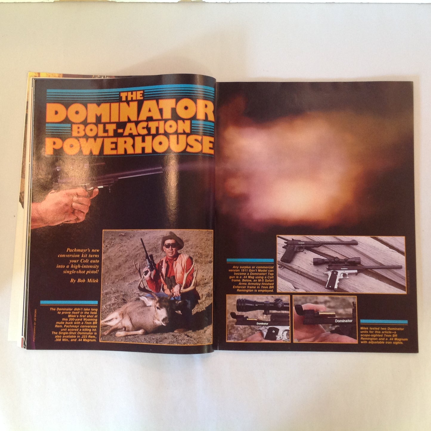 Vintage Apr 1985 Guns & Ammo Magazine New Challenge .45 Auto Lever-Action Accuracy Shotgun Basics