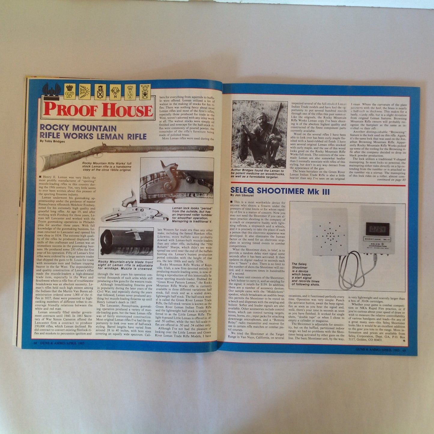 Vintage Apr 1985 Guns & Ammo Magazine New Challenge .45 Auto Lever-Action Accuracy Shotgun Basics