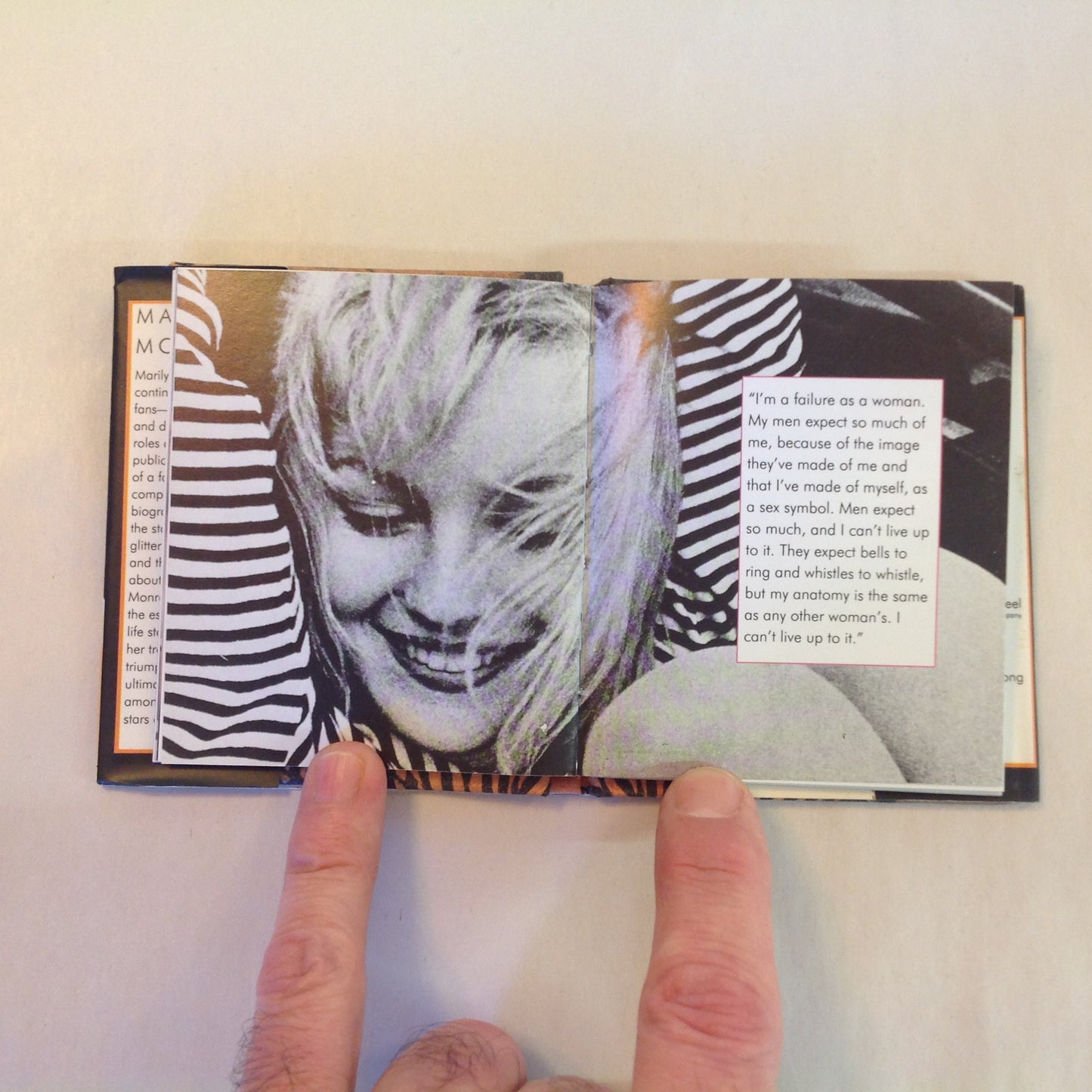 Vintage 1995 Hardcover Gift Book Marilyn Monroe Julie Mars