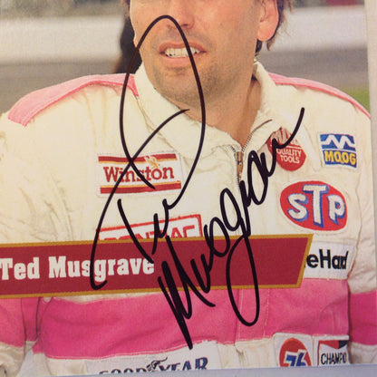 Vtg 1991 Pro Set Racing Signed Card Ted Musgrave Trackside NASCAR Autographed