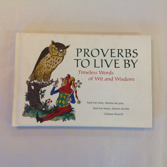 Vintage 1975 Hardcover Gift Book Proverbs to Live By: Timeless Words of Wit and Wisdom Gail Peterson Hallmark