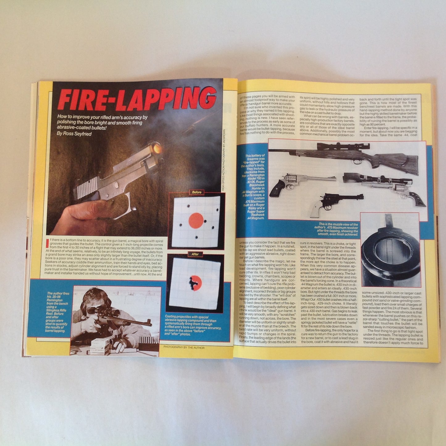 Vintage Jul 1993  Guns & Ammo Magazine Combat Handguns Hideout Holsters Firelap for Accuracy