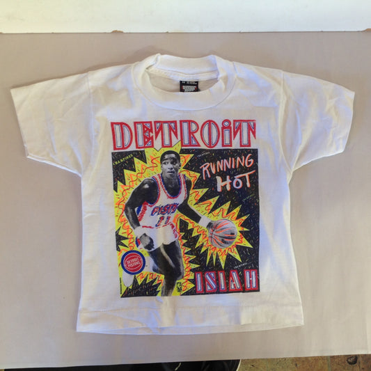 Vintage 1990's Child's Isiah Thomas Detroit Pistons Single Stitch Screen Stars Best T-Shirt Size 6-8