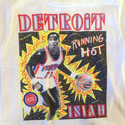 Vintage 1990's Child's Isiah Thomas Detroit Pistons Single Stitch Screen Stars Best T-Shirt Size 6-8