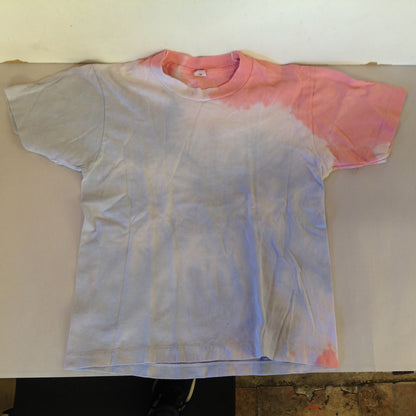 Vintage Hand Tie-Dyed Children's T-Shirt Hanes 10-12 Pinks Blues Lavender Scott G