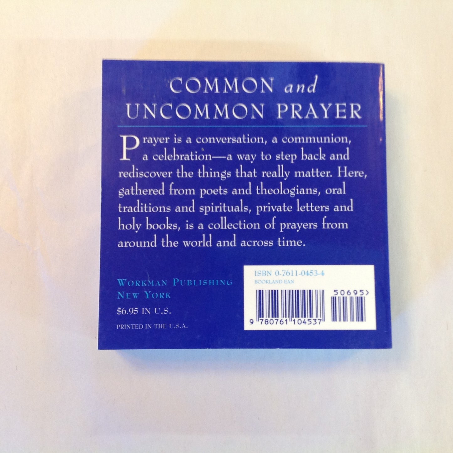 Vintage 1996 Paperback Gift Book The Little Book of Prayers David Schiller, Ed Workman Press