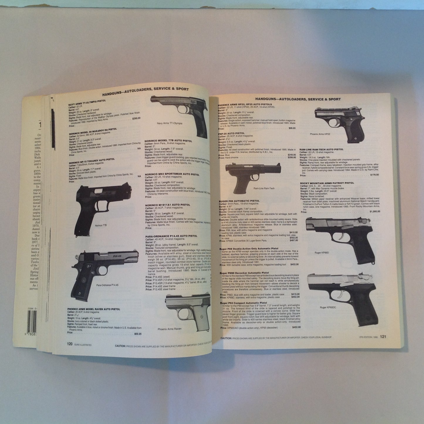Vintage 1995 Trade Paperback GUNS ILLUSTRATED 1995 New 27th Edition