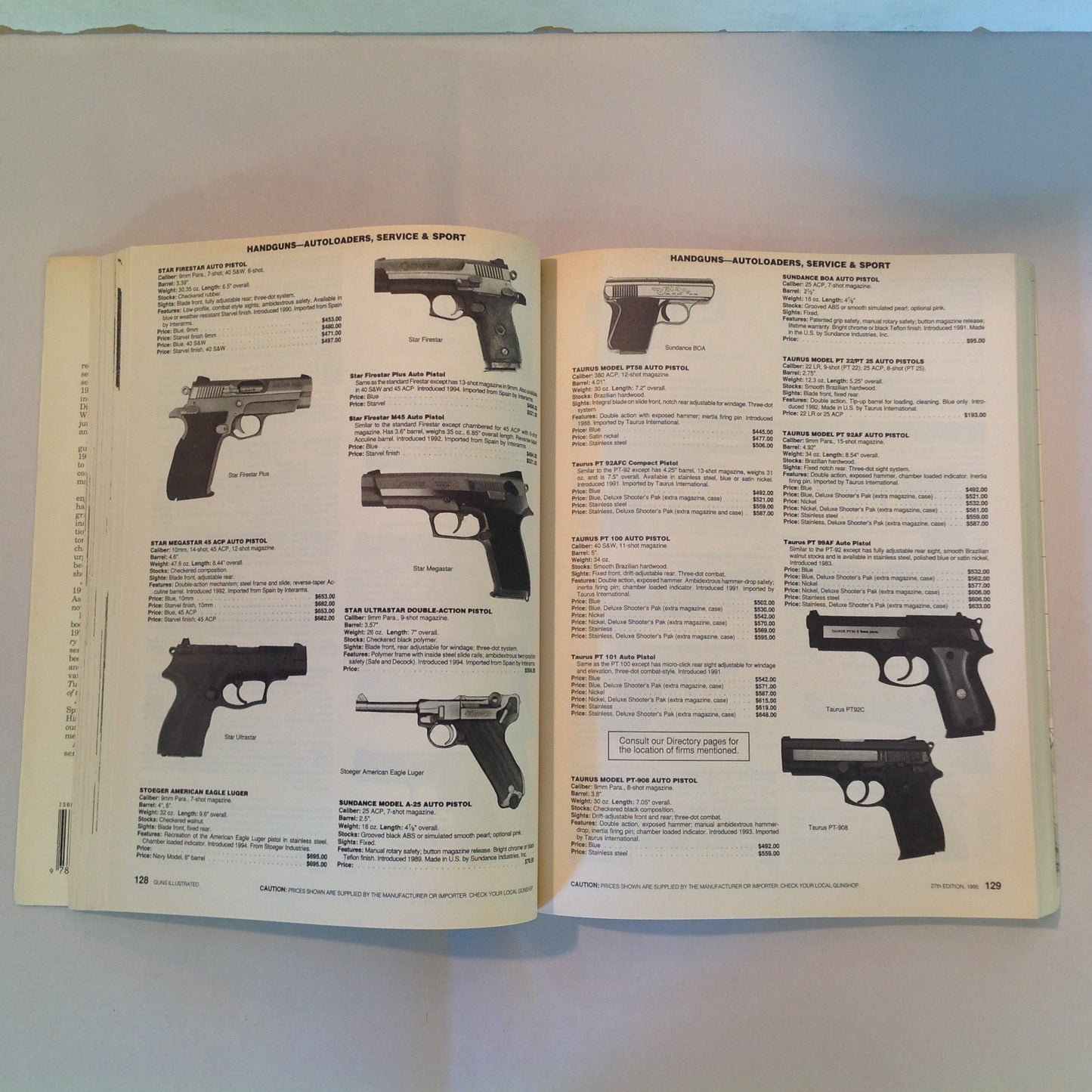 Vintage 1995 Trade Paperback GUNS ILLUSTRATED 1995 New 27th Edition