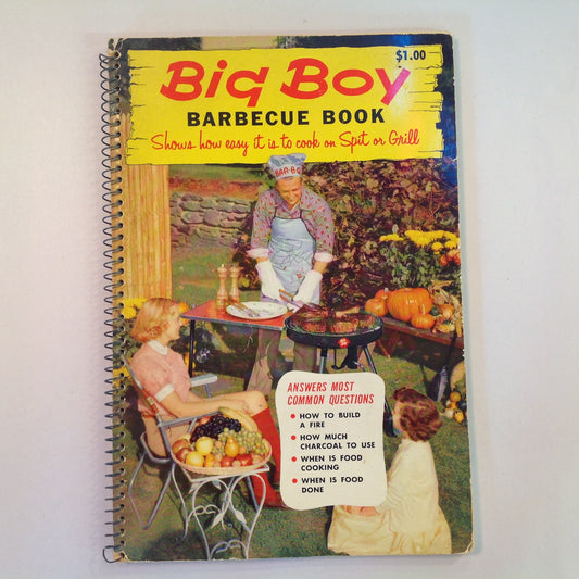 Vintage 1963 Big Boy America's Most Popular Barbecue Book Cook Spit Grill Color