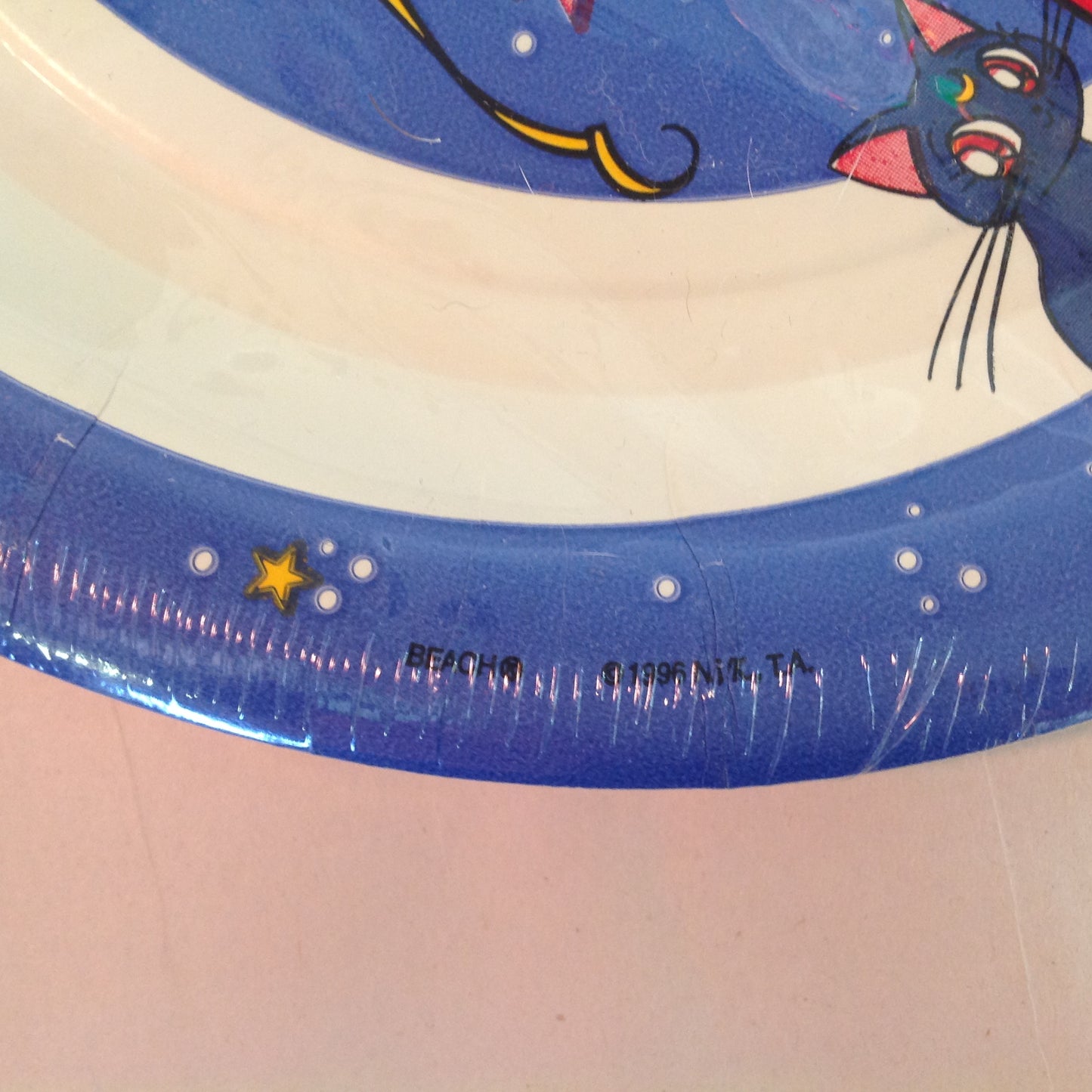 Vintage 1996 NOS Sailor Moon 9 in 8 Paper Plates Unopened Anime Manga Luna