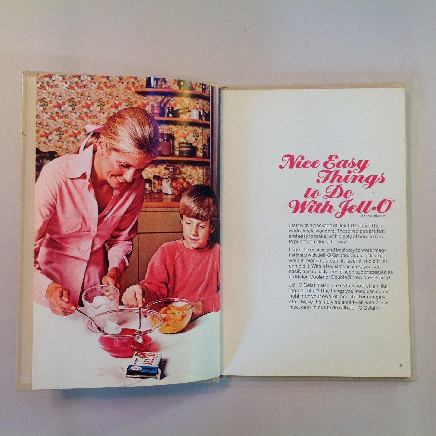 Vintage 1974 Hardcover The New Joys of Jell-O Gelatin Dessert Recipe Book