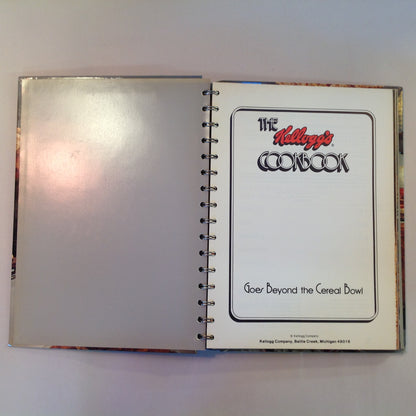 Vintage 1978 Hardcover The Kellogg's Cookbook: Goes Beyond the Cereal Bowl First Edition