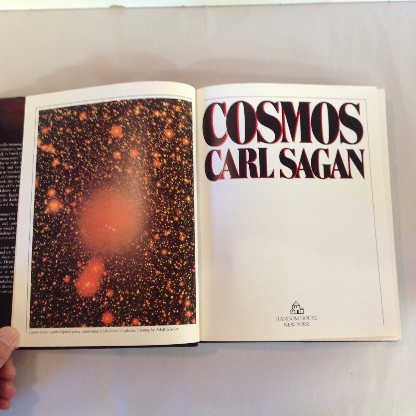 Vintage 1980 Hardcover Cosmos Carl Sagan