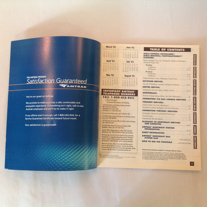 Vintage Winter 2001 Northeast Timetable Acela Express Train Railroad Schedule