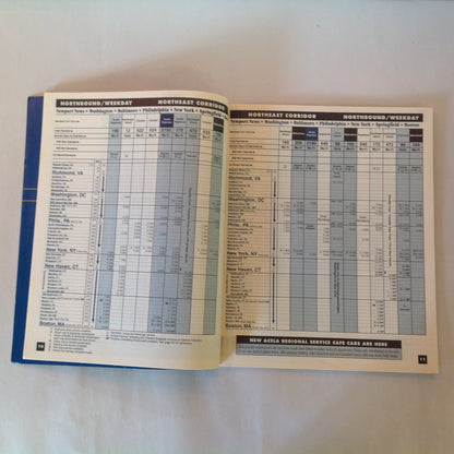 Vintage Winter 2001 Northeast Timetable Acela Express Train Railroad Schedule