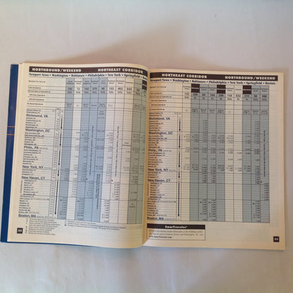 Vintage Winter 2001 Northeast Timetable Acela Express Train Railroad Schedule