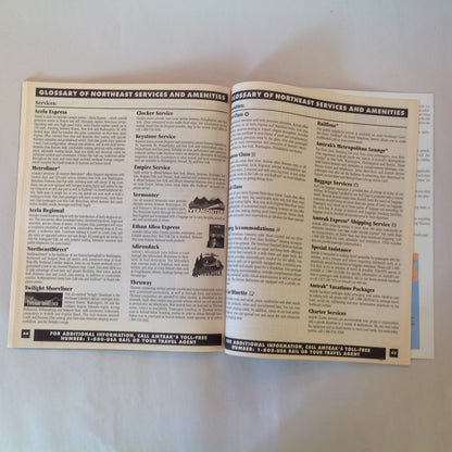 Vintage Winter 2001 Northeast Timetable Acela Express Train Railroad Schedule