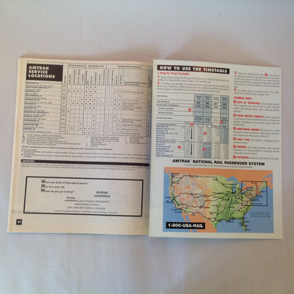 Vintage Winter 2001 Northeast Timetable Acela Express Train Railroad Schedule