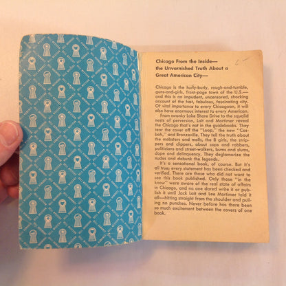 Vintage 1950 Mass Market Paperback Chicago Confidential Jack Lait Lee Mortimer Dell First
