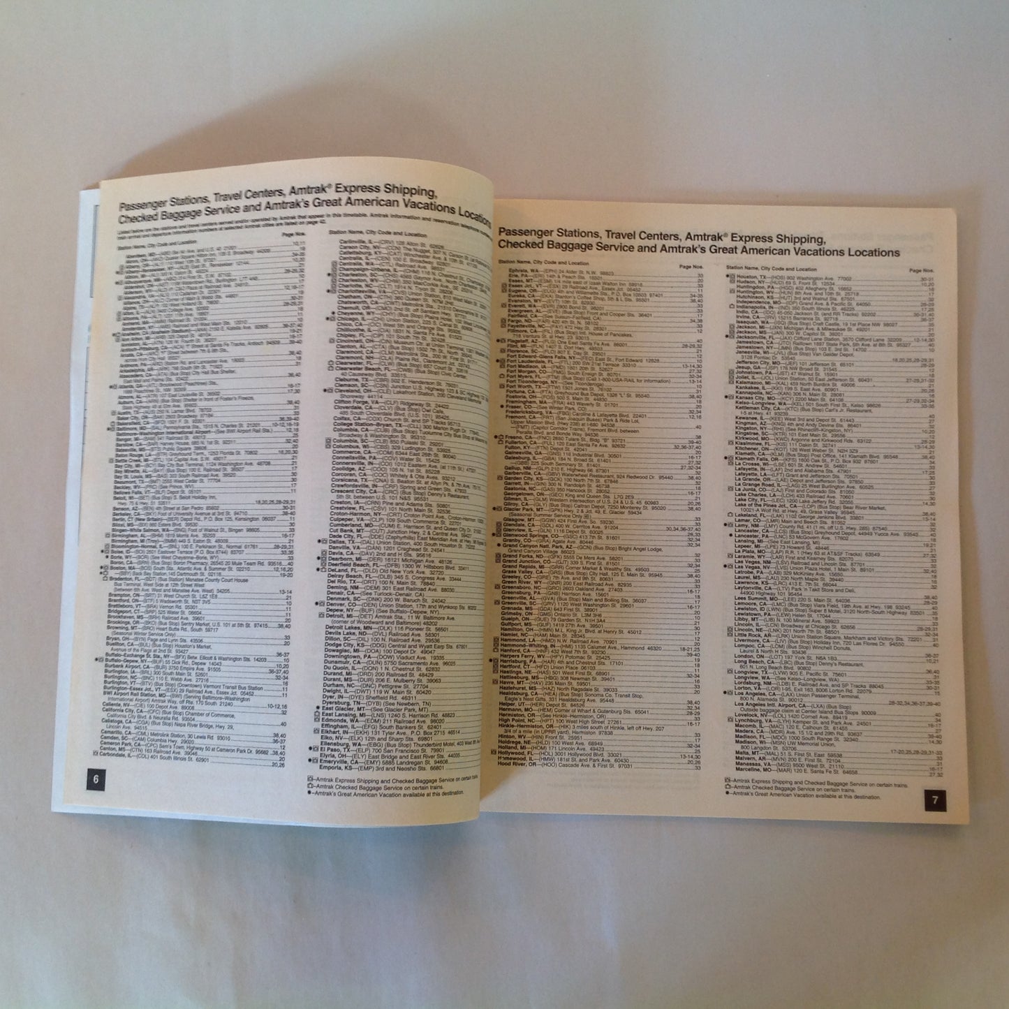 Vintage Spring 1995 Amtrak National Timetable Railroad Train Schedule Route USA