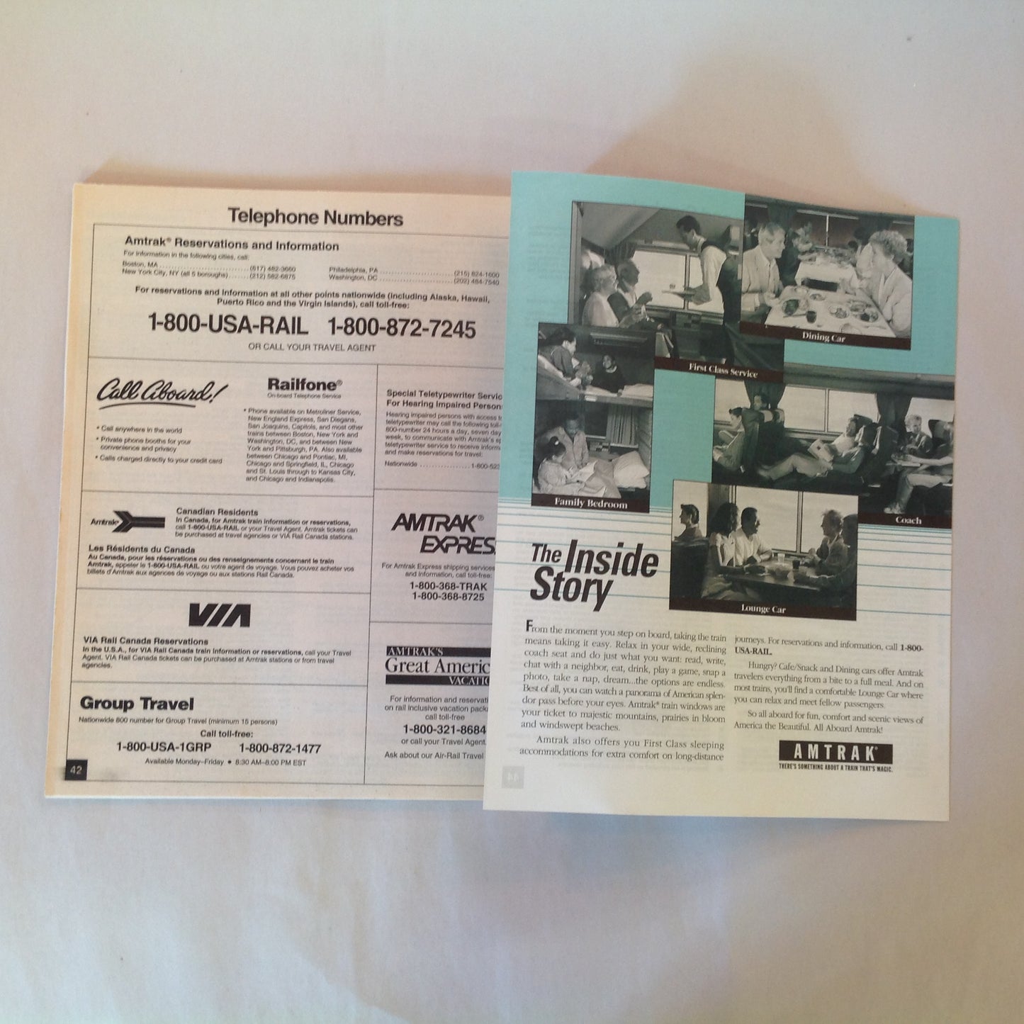 Vintage Spring 1995 Amtrak National Timetable Railroad Train Schedule Route USA