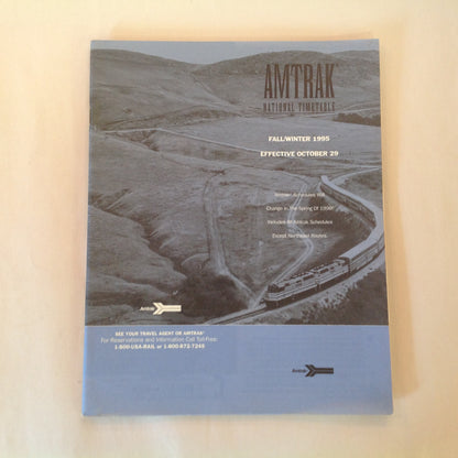 Vintage Fall/Winter 1995 Amtrak National Timetable Train Railroad Schedule Route