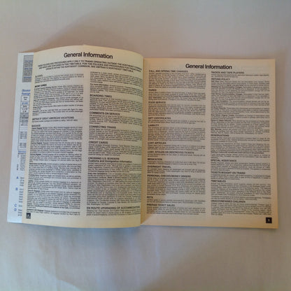 Vintage Fall/Winter 1995 Amtrak National Timetable Train Railroad Schedule Route