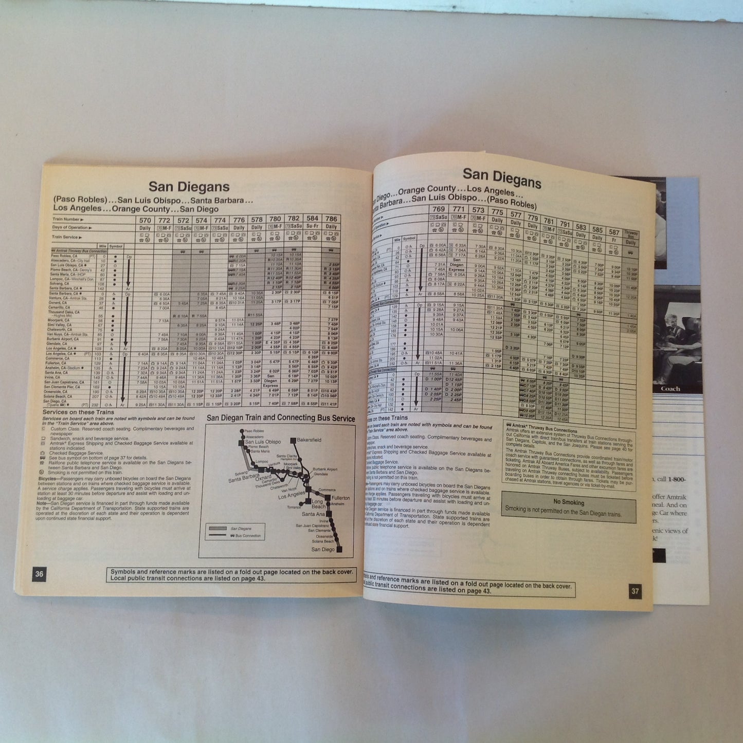 Vintage Fall/Winter 1995 Amtrak National Timetable Train Railroad Schedule Route