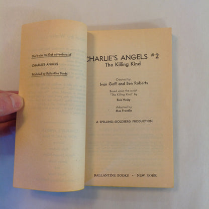 Vintage 1977 Mass Market Paperback Charlie's Angels #2: The Killing Kind Max Franklin