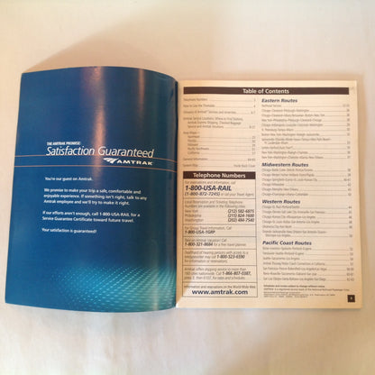 Vintage Spring/Summer 2002 Amtrak National Timetable Train Railroad Schedule Map