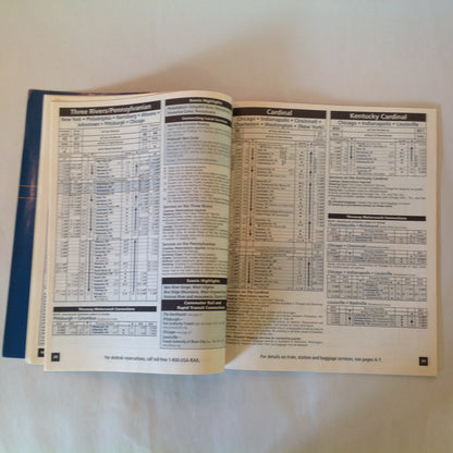 Vintage Spring/Summer 2002 Amtrak National Timetable Train Railroad Schedule Map