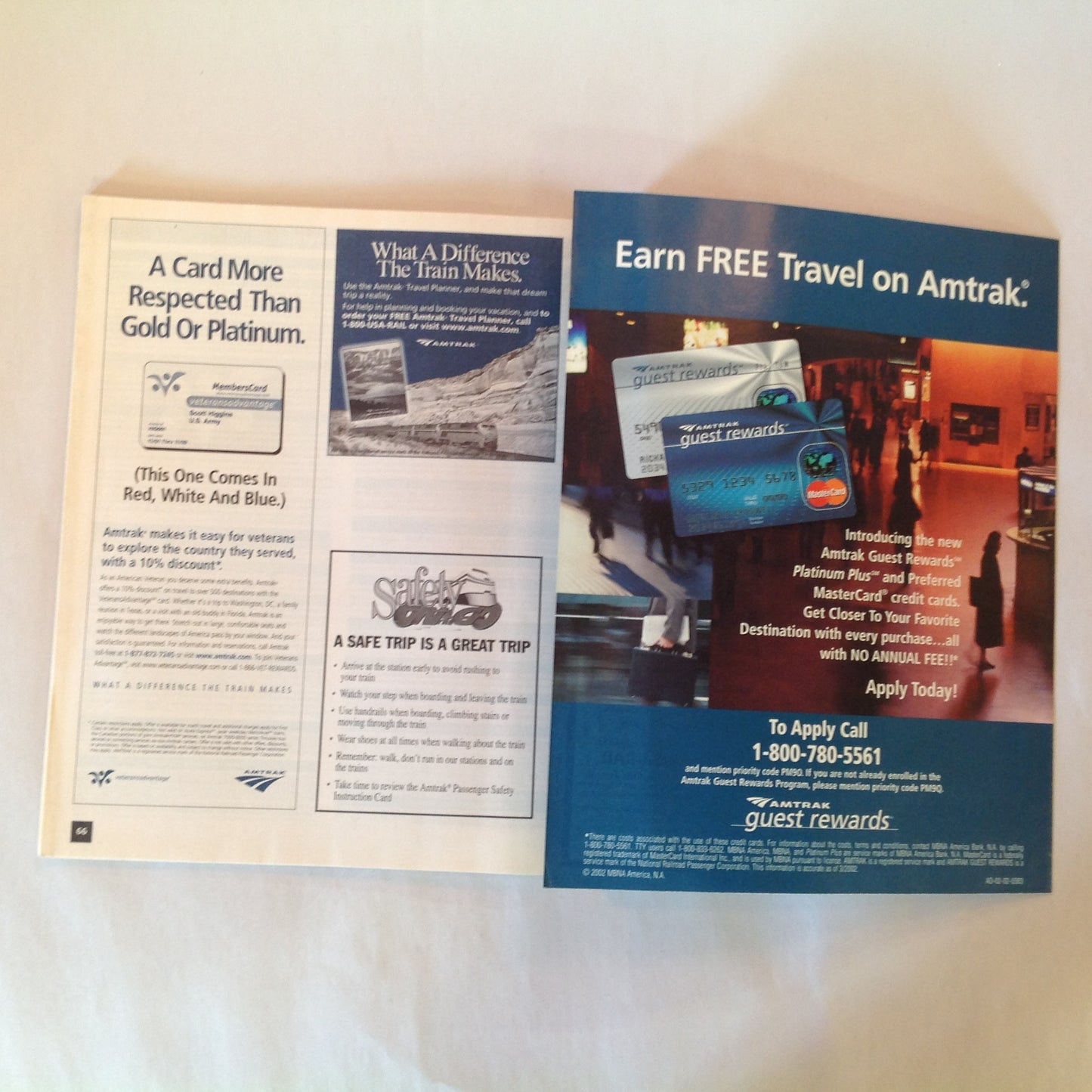 Vintage Spring/Summer 2002 Amtrak National Timetable Train Railroad Schedule Map