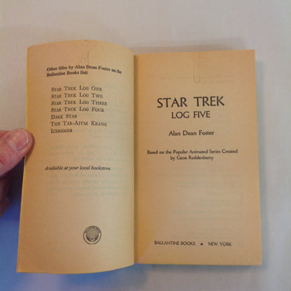 Vintage 1975 Mass Market Paperback Star Trek Log Five Alan Dean Foster