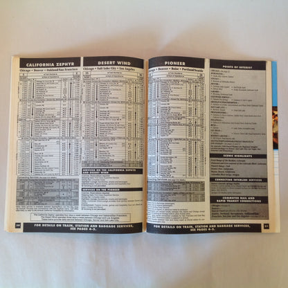 Vintage Spring/Summer 1996 Amtrak National Timetable Travel Agent Train Schedule