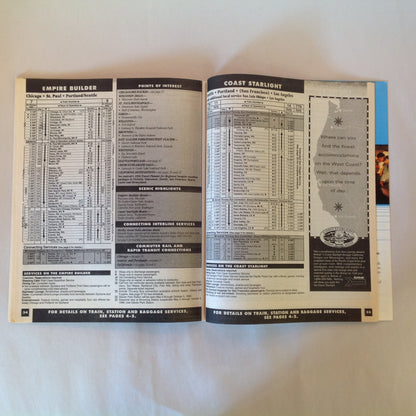 Vintage Spring/Summer 1996 Amtrak National Timetable Travel Agent Train Schedule