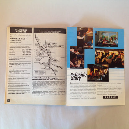 Vintage Spring/Summer 1996 Amtrak National Timetable Travel Agent Train Schedule