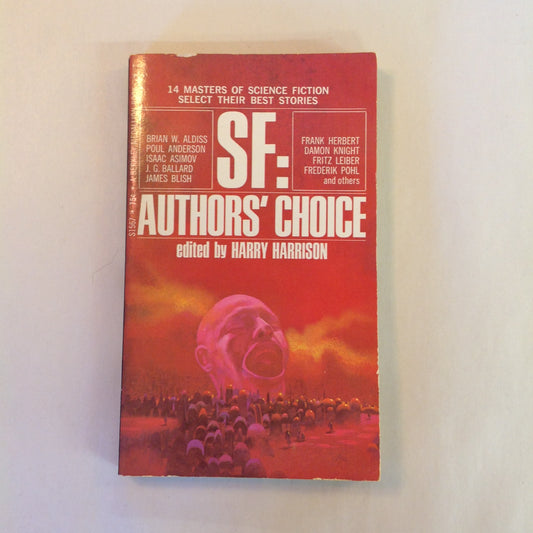 Vintage 1968 Mass Market Paperback SF: Author's Choice Edited by Harry Harrison First Edition