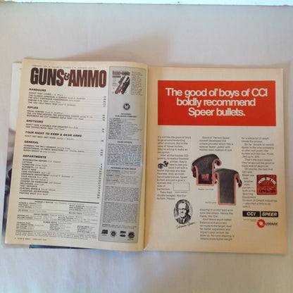 Vintage Feb 1976 Guns & Ammo Magazine Shoot That Luger Regal Rimfire Winchester .270