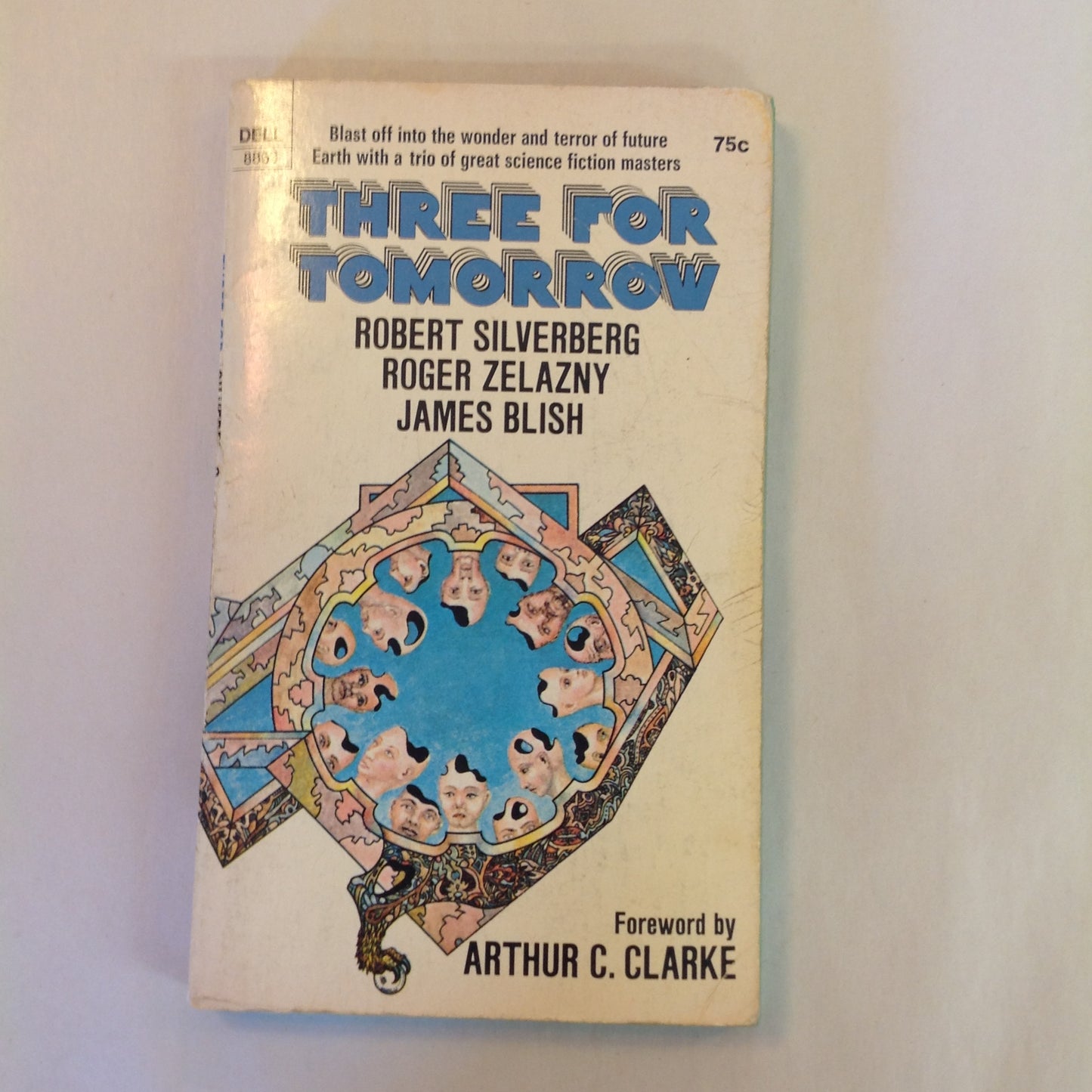 Vintage 1970 Mass Market Paperback Three For Tomorrow Robert Silverberg Roger Zelazny James Blish