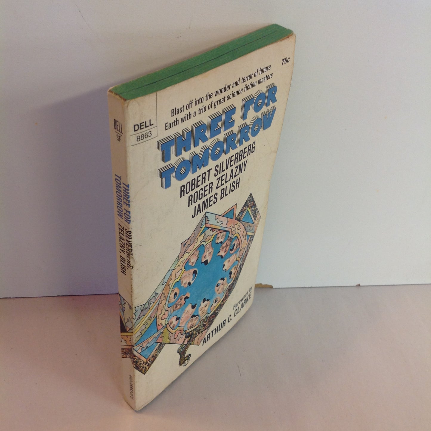 Vintage 1970 Mass Market Paperback Three For Tomorrow Robert Silverberg Roger Zelazny James Blish