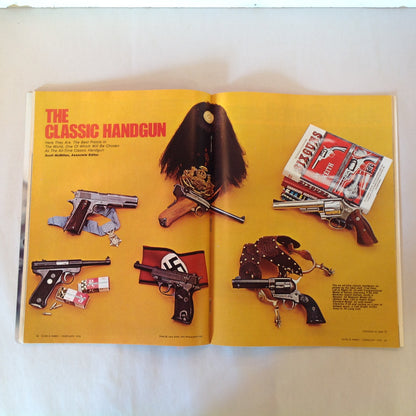 Vintage Feb 1976 Guns & Ammo Magazine Shoot That Luger Regal Rimfire Winchester .270